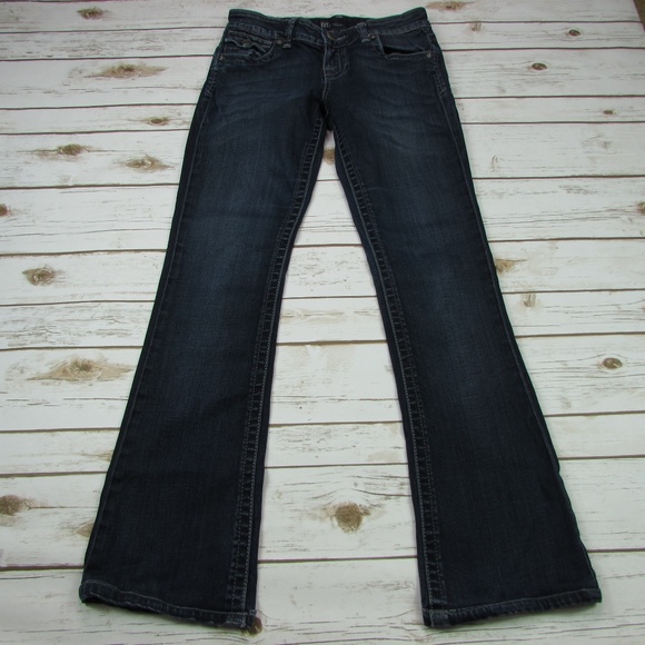 Dark Wash Boot Cut Button Flap Pockets Size 2 - Picture 4 of 8